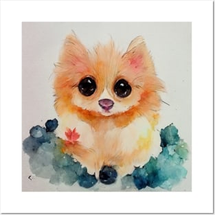 Pomeranian puppy Posters and Art